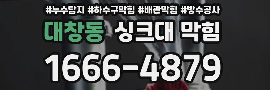 대창동 싱크대 막힘