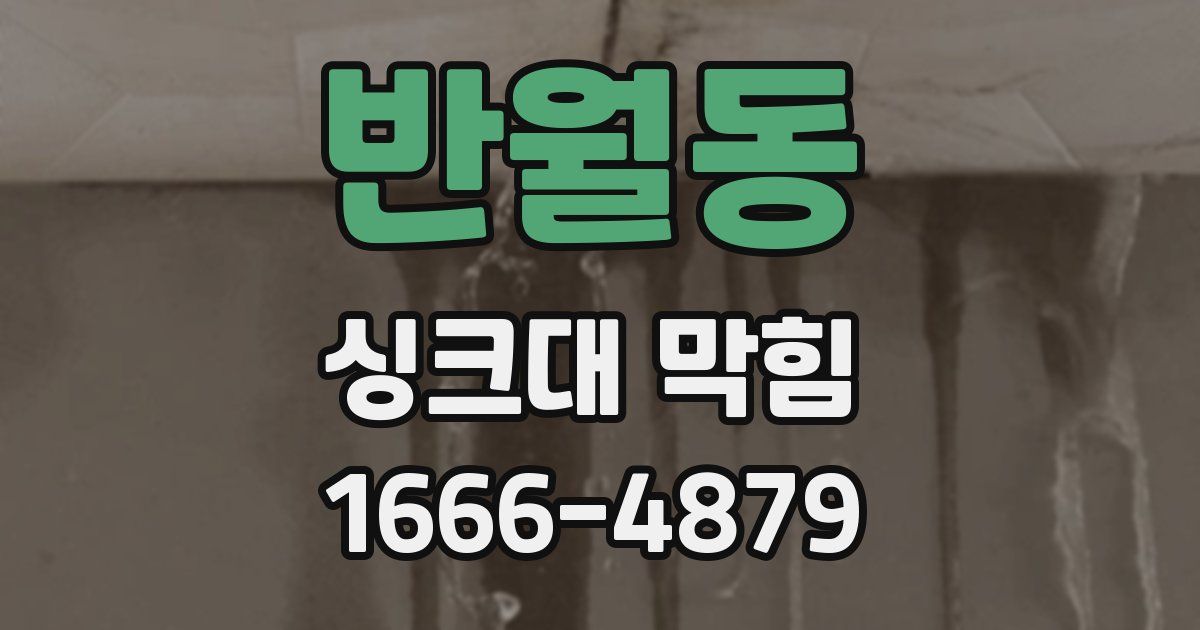 반월동 싱크대 막힘