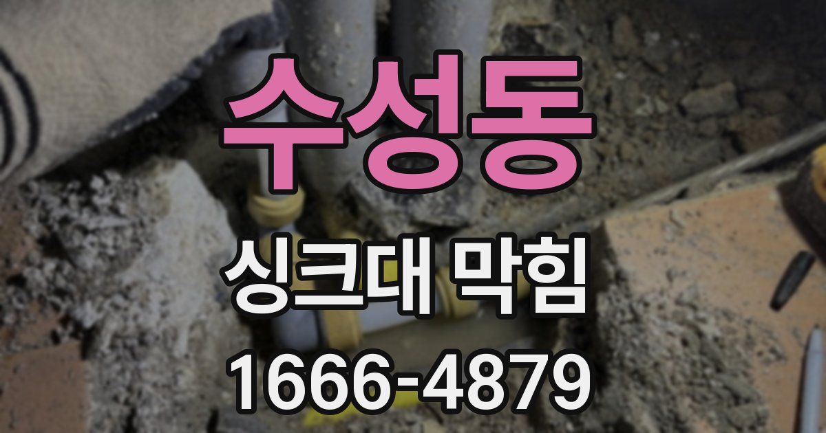 수성동 싱크대 막힘