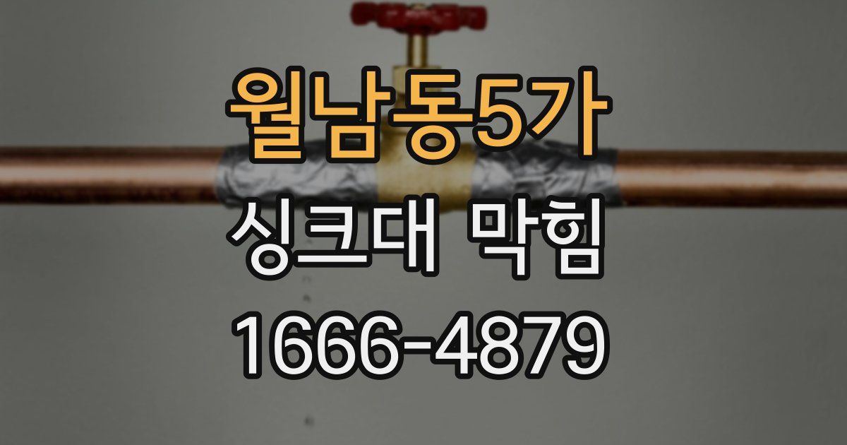 월남동5가 싱크대 막힘