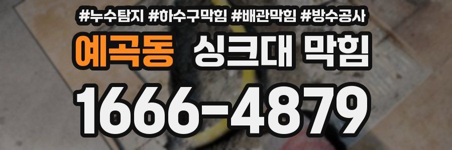예곡동 싱크대 막힘