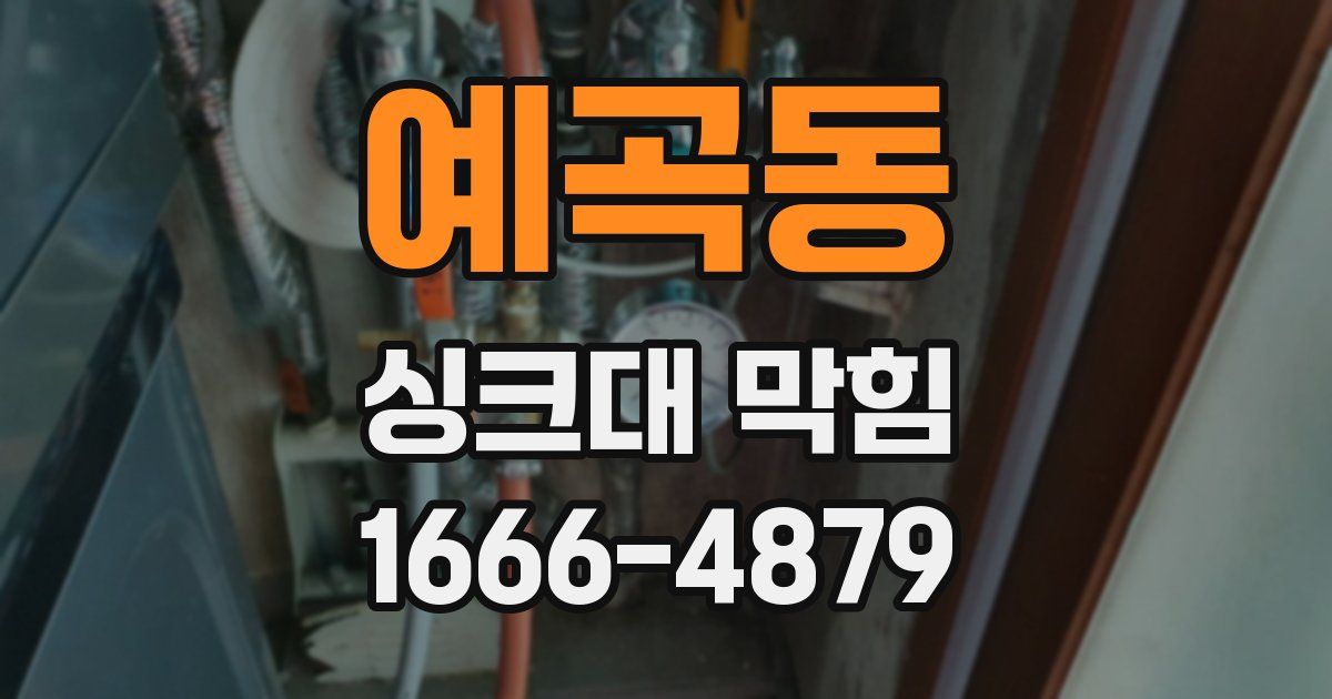 예곡동 싱크대 막힘