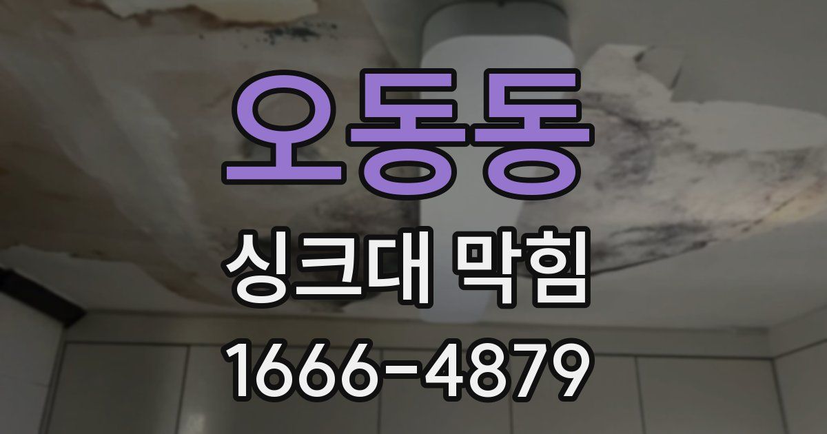 오동동 싱크대 막힘
