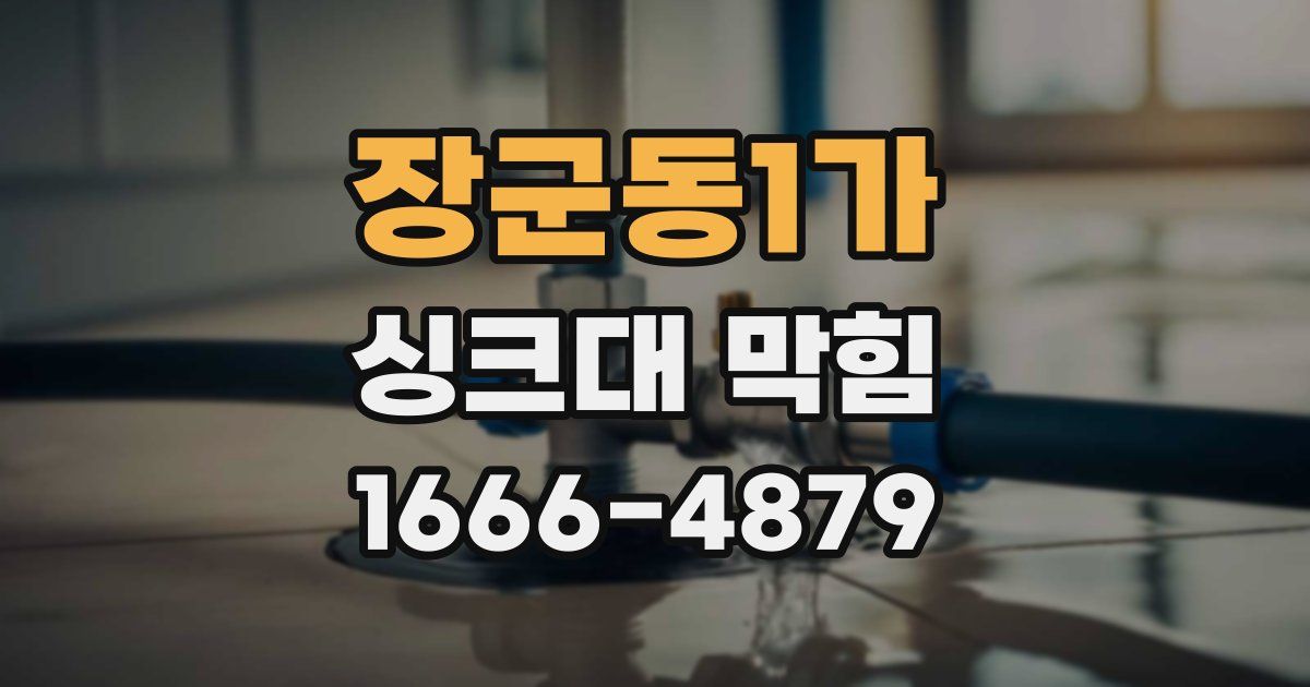 장군동1가 싱크대 막힘