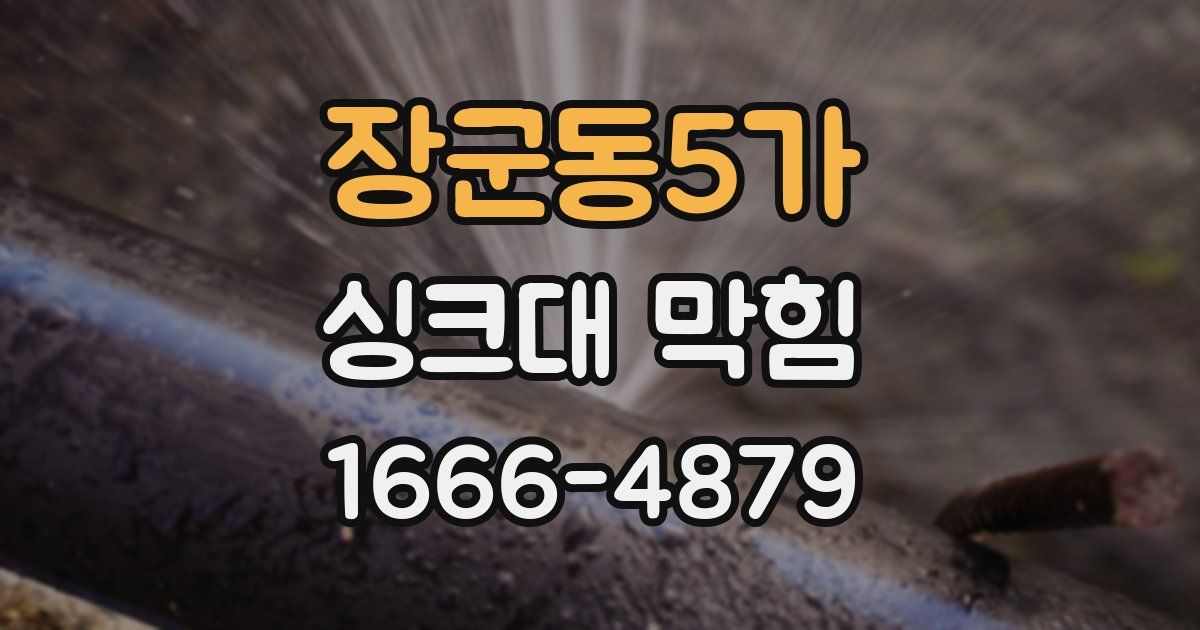 장군동5가 싱크대 막힘
