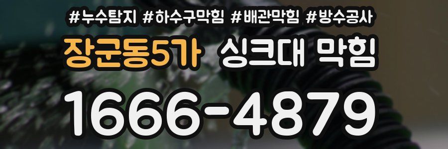 장군동5가 싱크대 막힘
