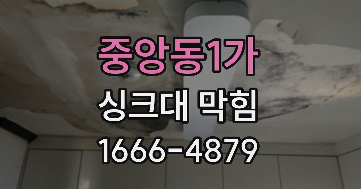 중앙동1가 싱크대 막힘