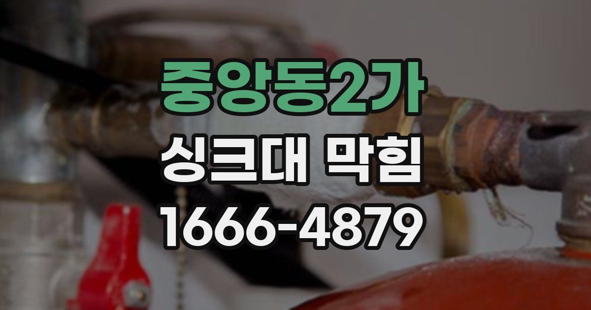 중앙동2가 싱크대 막힘