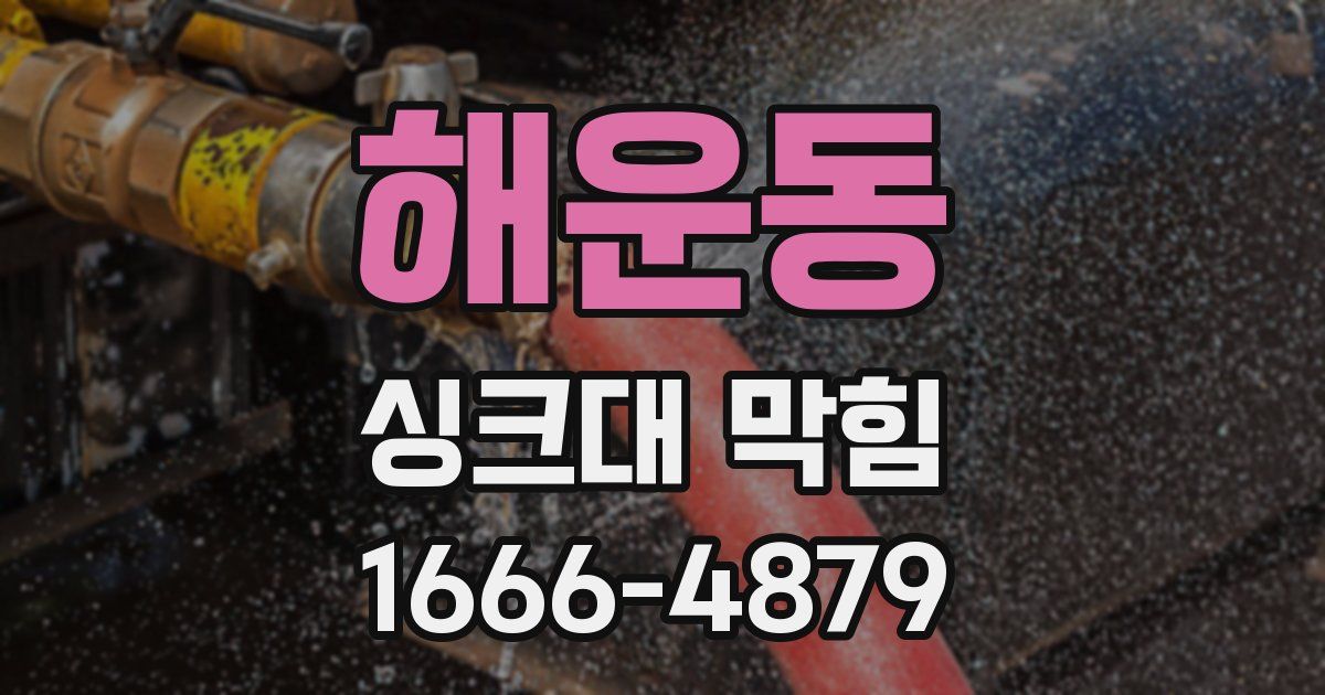 해운동 싱크대 막힘