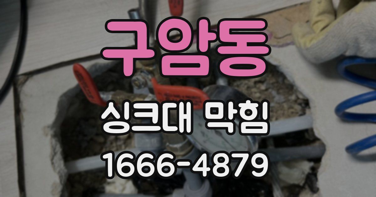 구암동 싱크대 막힘