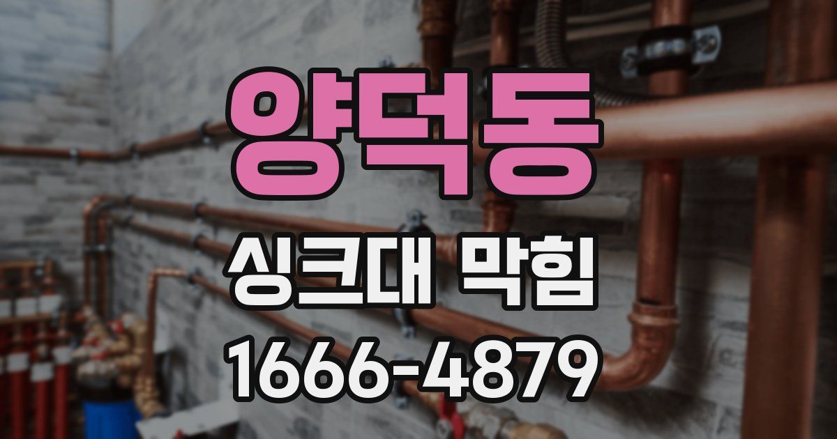 양덕동 싱크대 막힘