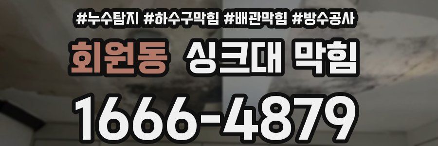 회원동 싱크대 막힘