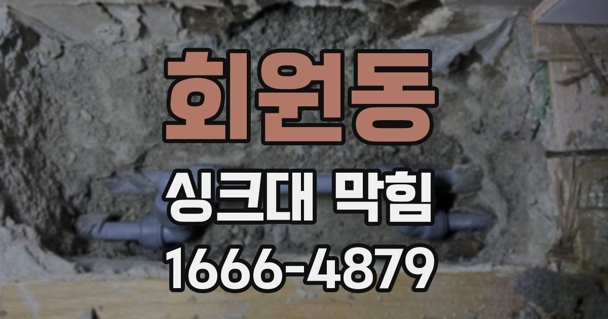 회원동 싱크대 막힘