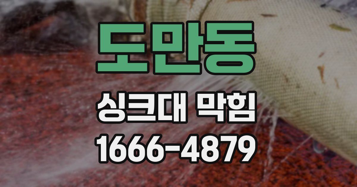 도만동 싱크대 막힘