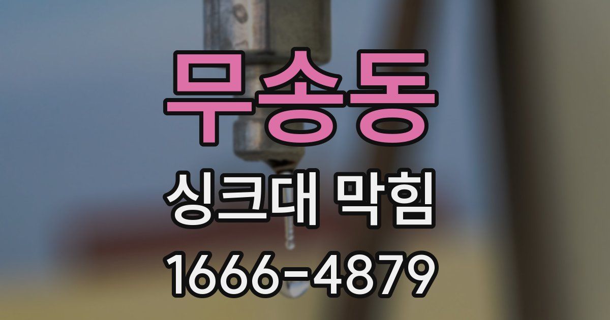 무송동 싱크대 막힘