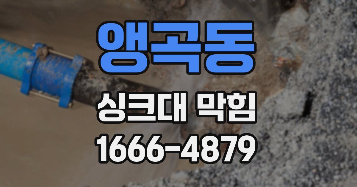 앵곡동 싱크대 막힘