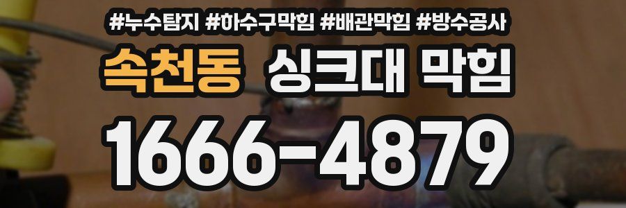 속천동 싱크대 막힘