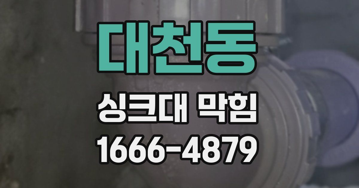 대천동 싱크대 막힘