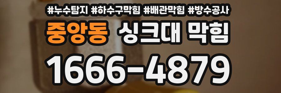 중앙동 싱크대 막힘