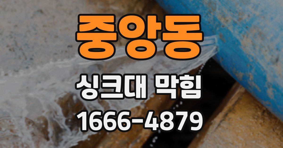 중앙동 싱크대 막힘