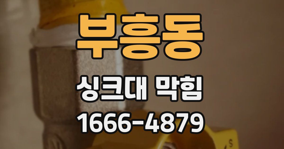 부흥동 싱크대 막힘