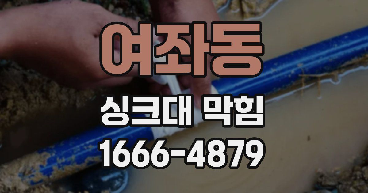 여좌동 싱크대 막힘