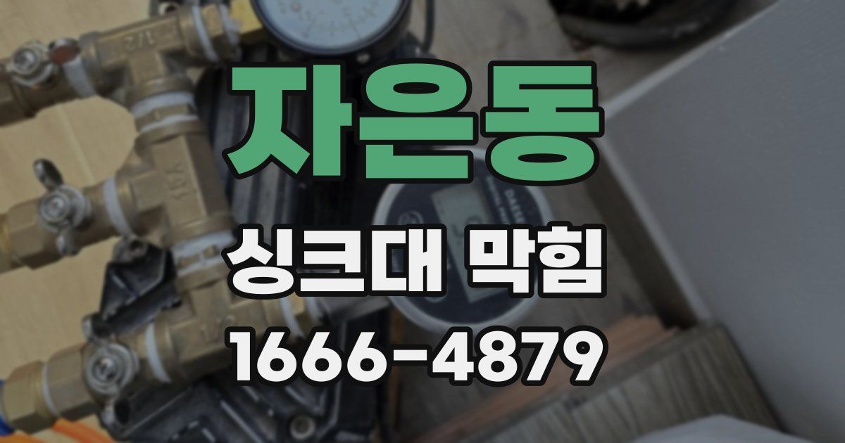 자은동 싱크대 막힘