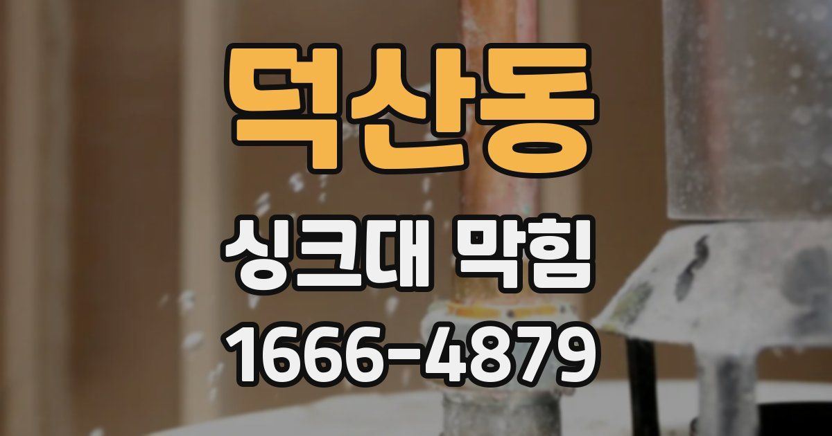 덕산동 싱크대 막힘