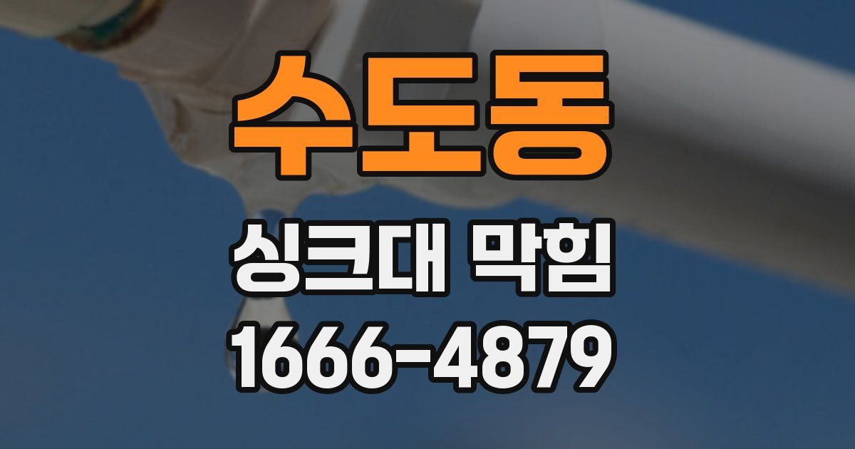 수도동 싱크대 막힘