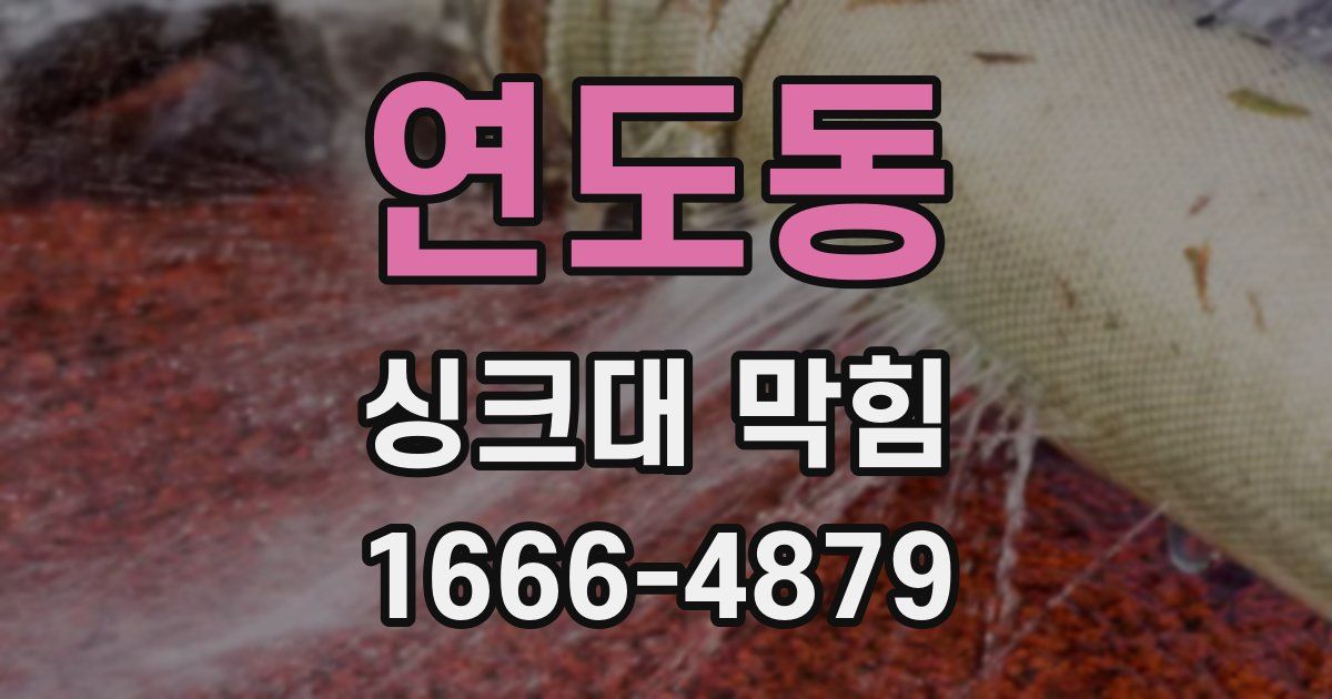 연도동 싱크대 막힘