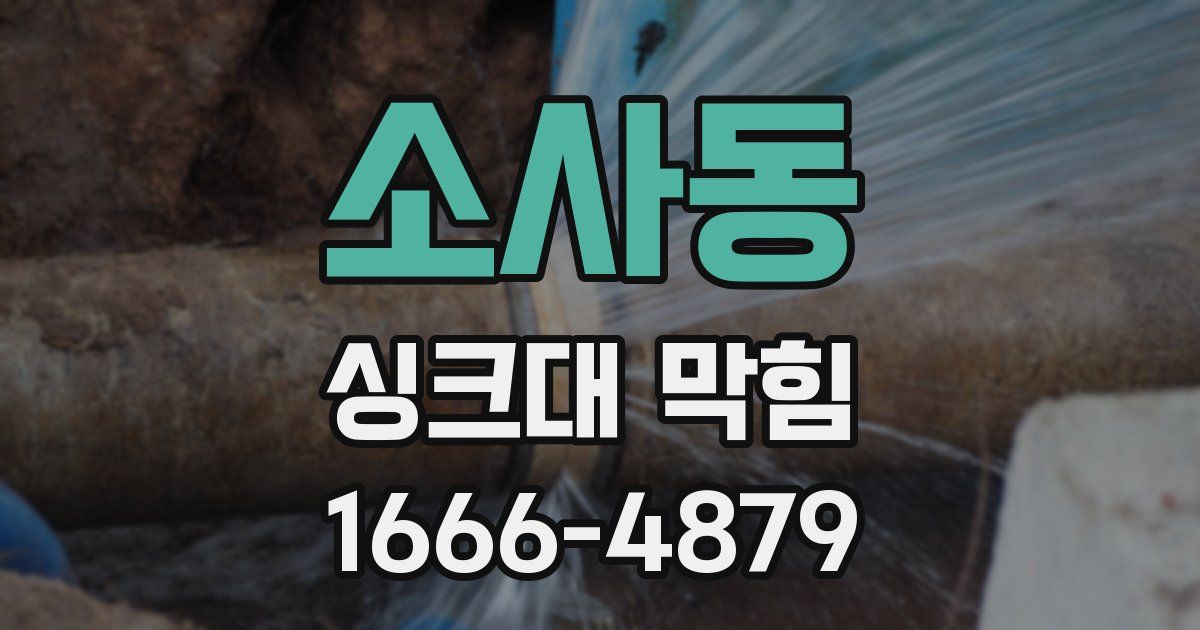 소사동 싱크대 막힘