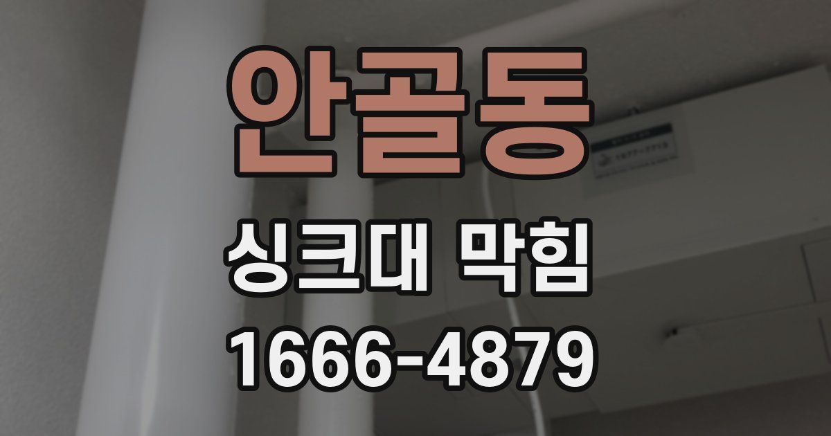 안골동 싱크대 막힘