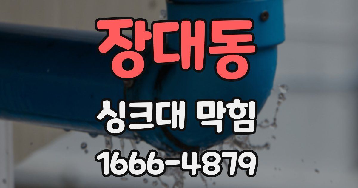 장대동 싱크대 막힘
