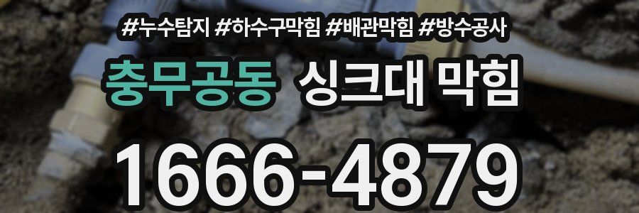 충무공동 싱크대 막힘