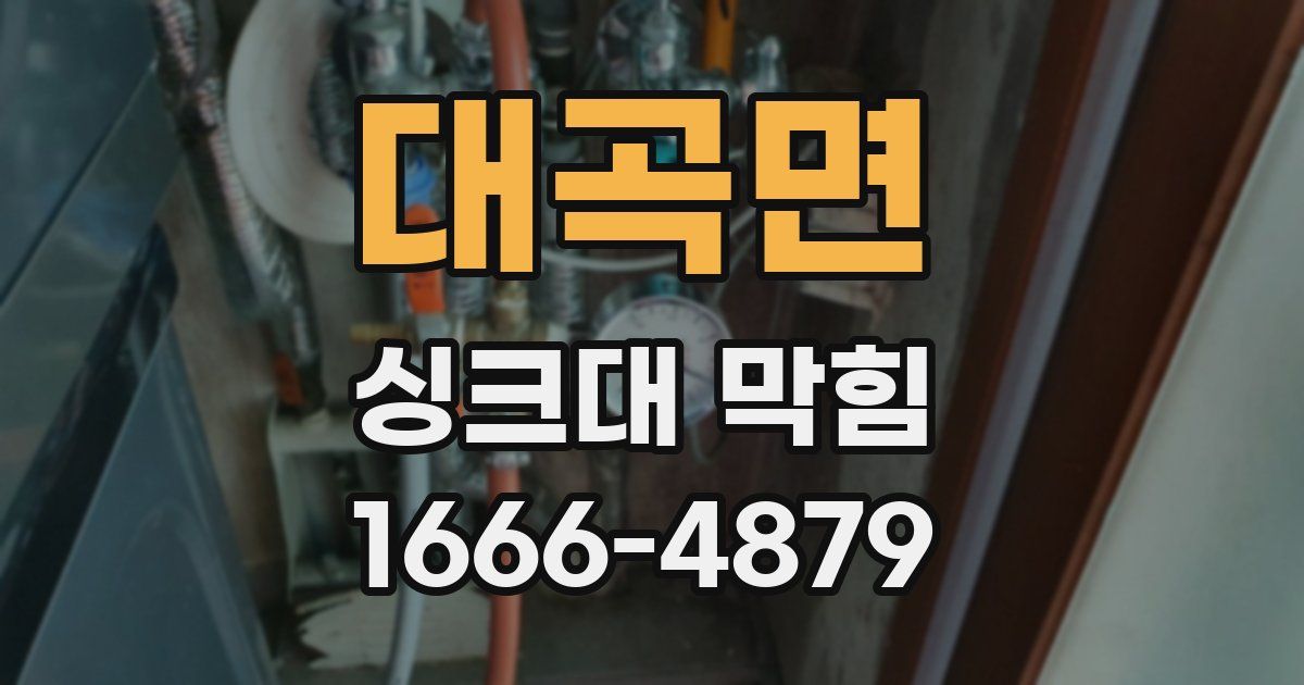 대곡면 싱크대 막힘