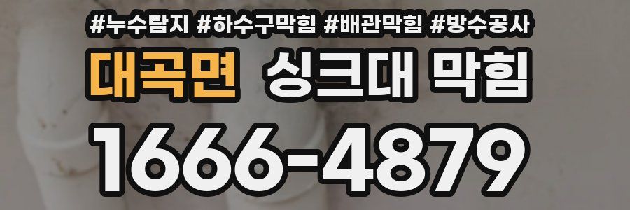 대곡면 싱크대 막힘