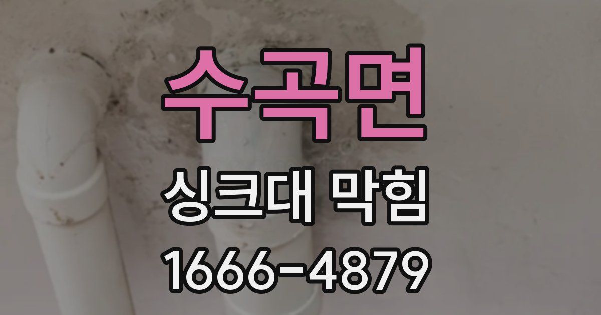수곡면 싱크대 막힘
