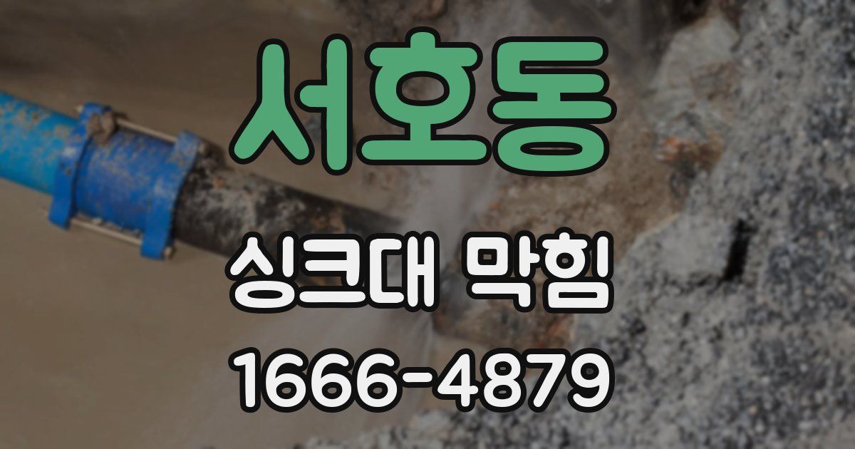 서호동 싱크대 막힘