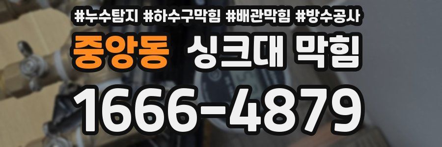 중앙동 싱크대 막힘
