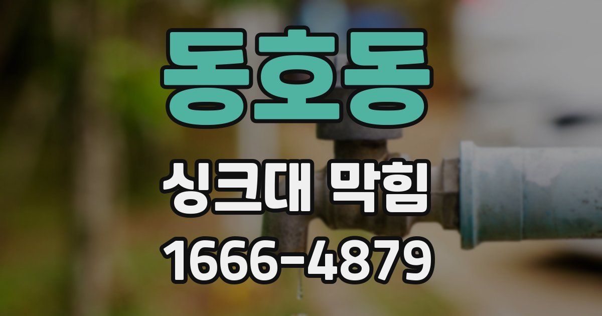 동호동 싱크대 막힘