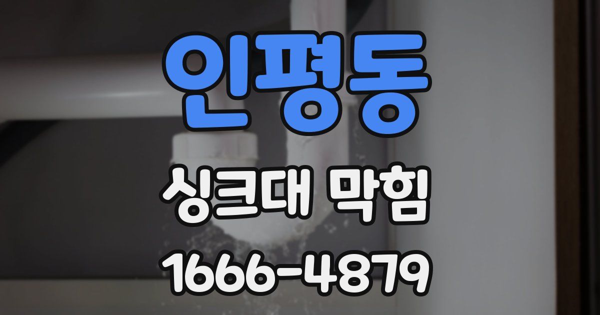 인평동 싱크대 막힘