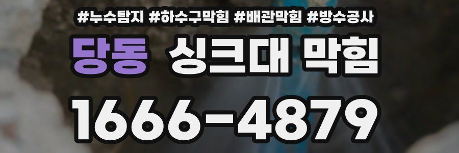 당동 싱크대 막힘