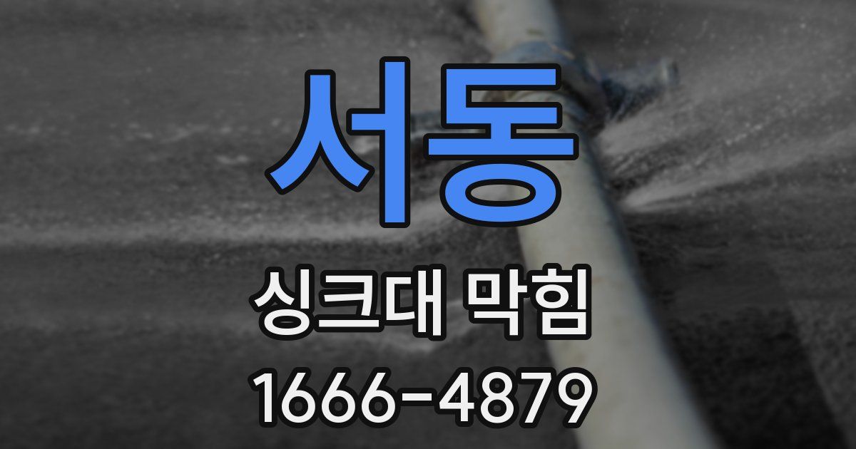 서동 싱크대 막힘