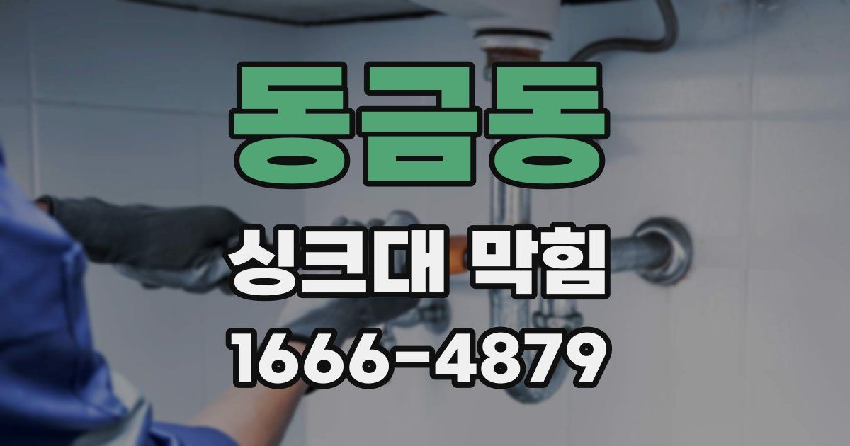 동금동 싱크대 막힘