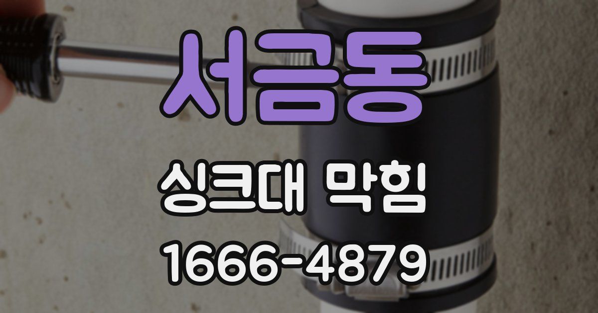 서금동 싱크대 막힘