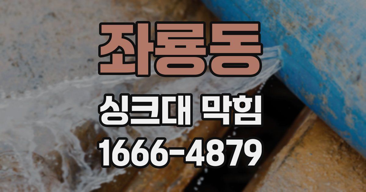 좌룡동 싱크대 막힘