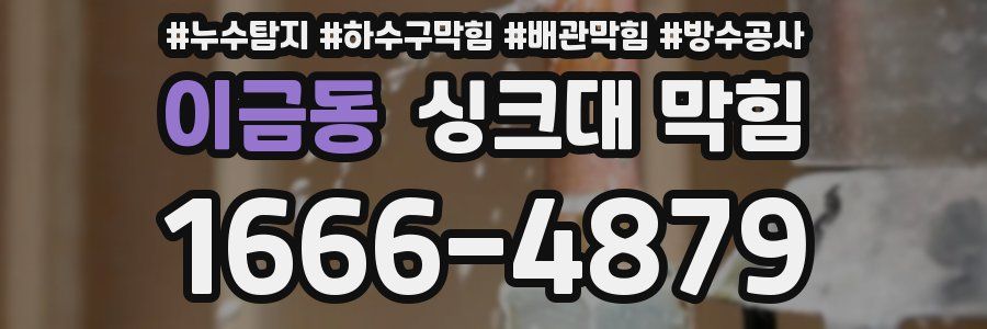 이금동 싱크대 막힘