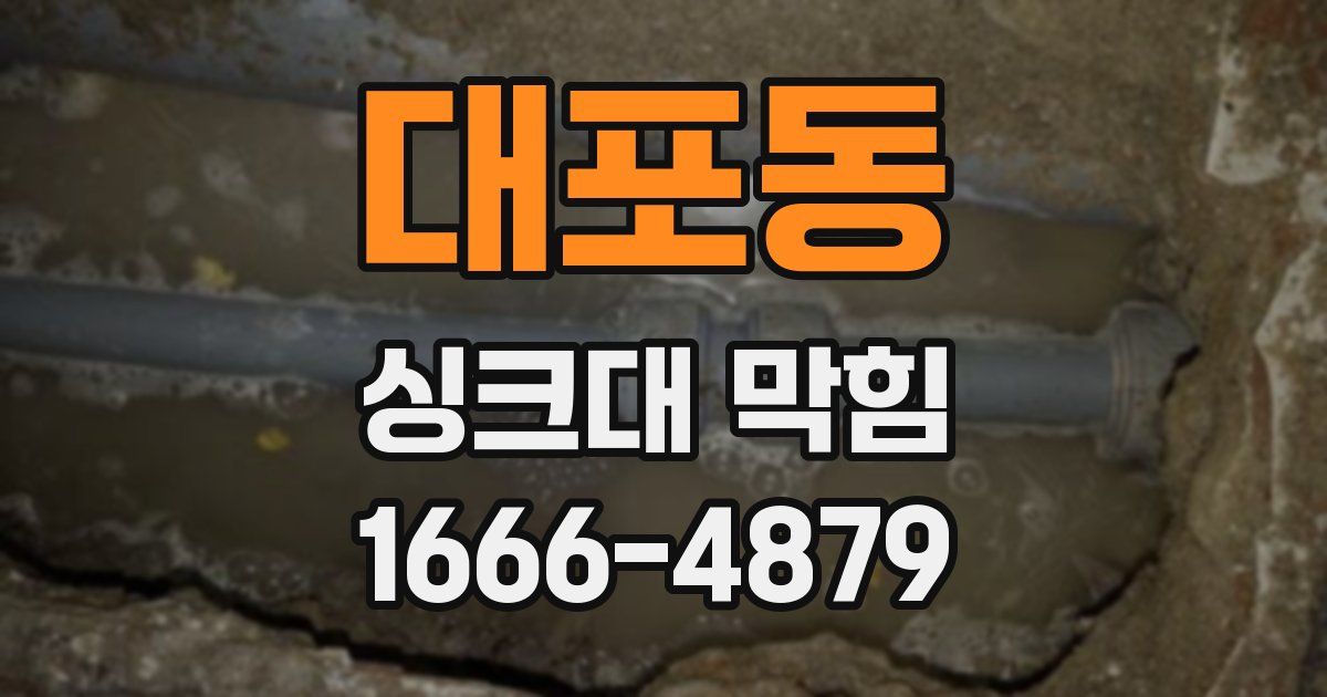 대포동 싱크대 막힘