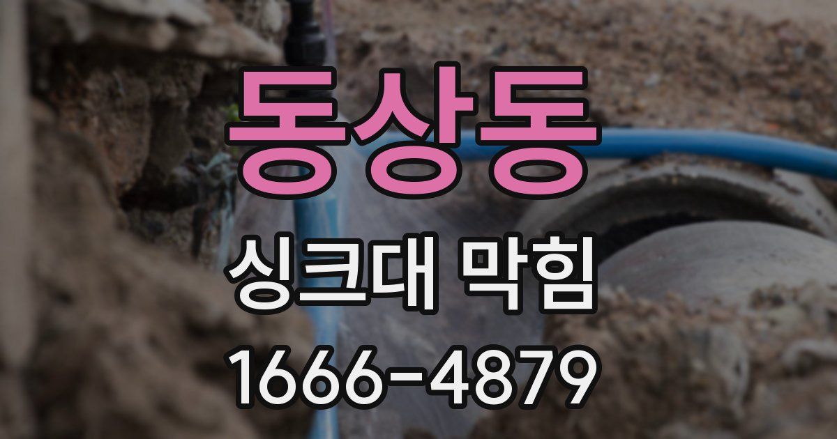 동상동 싱크대 막힘