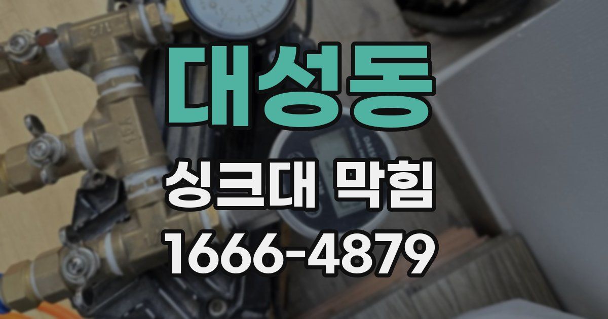 대성동 싱크대 막힘